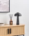 Miniatyrbilde 4 av 10: Bordlampe Svart LED Lampe Trådløs Jern Innendørs Sopp Moderne Design