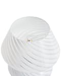 Miniatyrbilde 6 av 10: Bordlampe Sengelampe Hvit Glass Rund Sokkel Moderne Design med Kabel