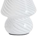 Miniatyrbilde 7 av 10: Bordlampe Sengelampe Hvit Glass Rund Sokkel Moderne Design med Kabel