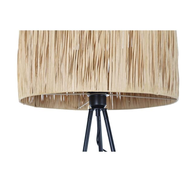 Gulvlampe DKD Home Decor Brun Sort Metal Raffiabast 50 W 220 V 56 x 46 x 140 cm