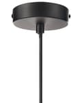 Miniatyrbillede 8 af 10: Pendel Lampe Sort Stof ø 30 cm Rispapirlampe Oval Hængelampe Ribbet Lampeskærm Loftpendel over Spisebord Hængelys Spisebordslampe Design