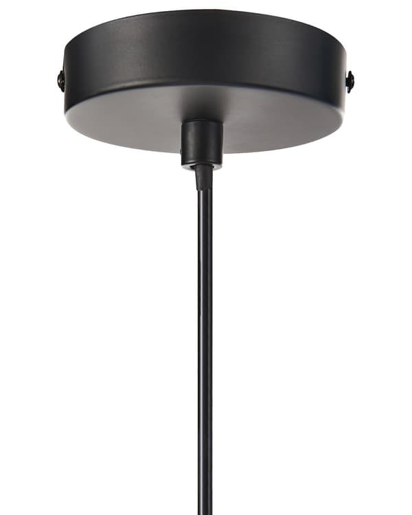 Pendel Lampe Sort Stof ø 30 cm Rispapirlampe Oval Hængelampe Ribbet Lampeskærm Loftpendel over Spisebord Hængelys Spisebordslampe Design