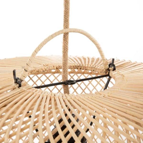 Rootz Helt taklampa - Hänglampa - Naturligt rottingljus - Ambiance Lighting - 50cm x 35cm x 50cm
