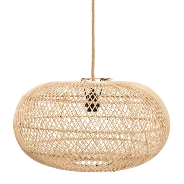 Rootz Helt taklampa - Hänglampa - Naturligt rottingljus - Ambiance Lighting - 50cm x 35cm x 50cm