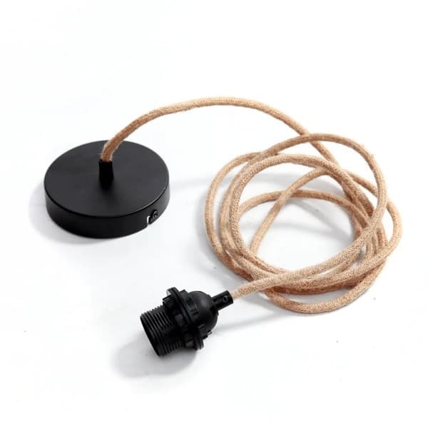Rootz takbeslagslampa - hängande lampbeslag - Natursvart - Hög kvalitet - 4cm x 4cm x 300cm