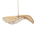 Miniatyrbillede 1 af 6: Rootz Chapeau Pendel - Rattan Lampeskærm - Naturligt loftslys - Varm Glød - 75 cm x 75 cm x 20 cm