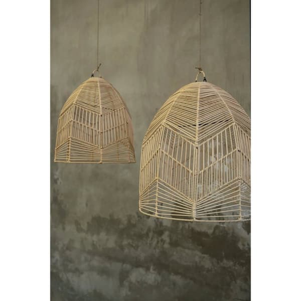 Rootz The Bala Pendel - Boho Lampe - Rattan Light - Iøjnefaldende indretning - 40cm x 40cm x 42cm