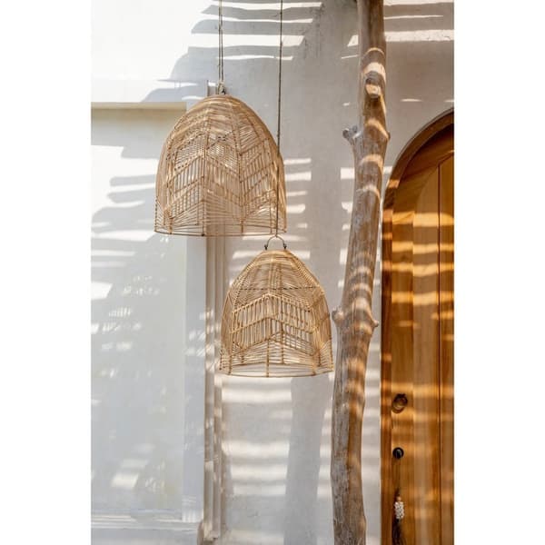 Rootz The Bala Pendel - Boho Lampe - Rattan Light - Iøjnefaldende indretning - 40cm x 40cm x 42cm