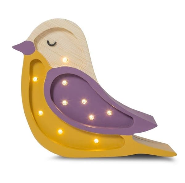 BIRD MINI-Bordslampa LED Fågel H20cm bordeaux Little Lights