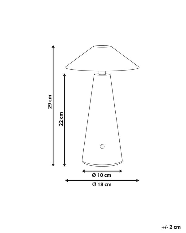 Bordlampe grøn LED trådløs jern indendørs champignon moderne minimalistisk stil