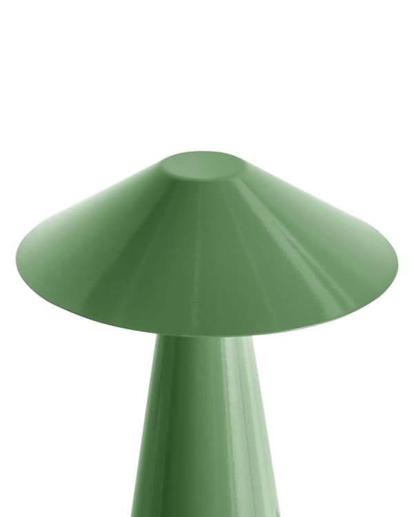 Bordlampe grøn LED trådløs jern indendørs champignon moderne minimalistisk stil