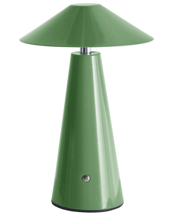 Bordlampe grøn LED trådløs jern indendørs champignon moderne minimalistisk stil