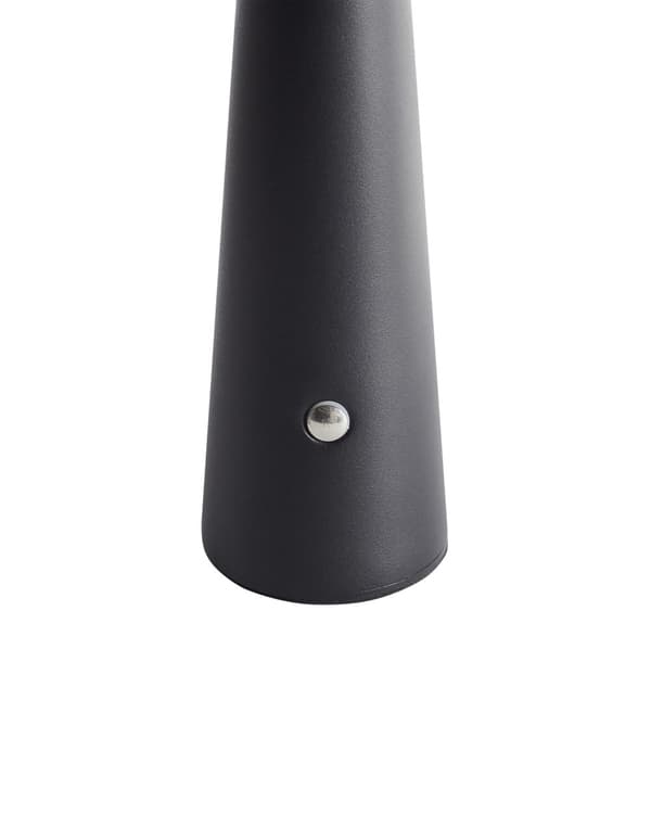 Bordlampe sort LED-lampe trådløs jern indendørs champignon moderne design