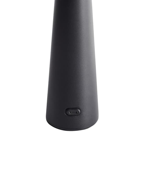 Bordlampe sort LED-lampe trådløs jern indendørs champignon moderne design