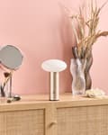 Miniatyrbillede 4 af 10: Bordlampe guld LED trådløs lampe jern PE indendørs champignon moderne design