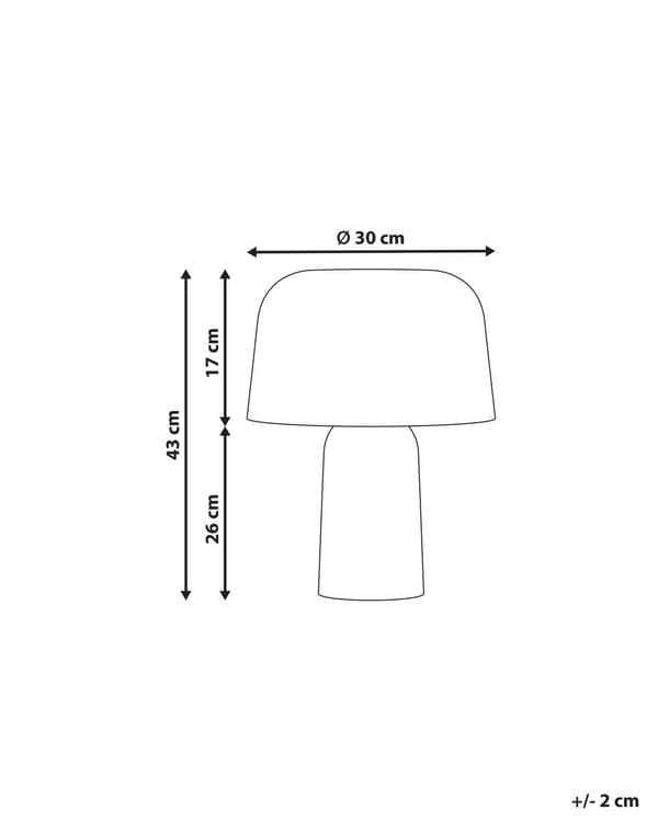 Bordlampe Hvidt papmachéler 43 cm Håndlavet Moderne stil Belysning Natlampe