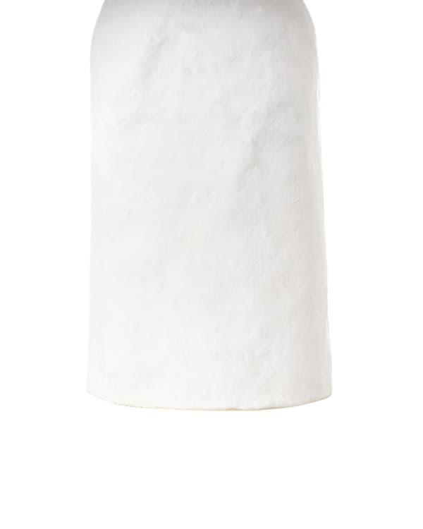 Bordlampe Hvidt papmachéler 43 cm Håndlavet Moderne stil Belysning Natlampe