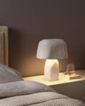 Miniatyrbillede 2 af 11: Bordlampe Hvidt papmachéler 43 cm Håndlavet Moderne stil Belysning Natlampe