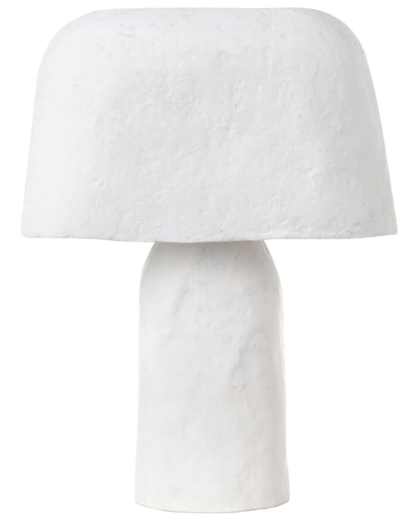 Bordlampe Hvidt papmachéler 43 cm Håndlavet Moderne stil Belysning Natlampe