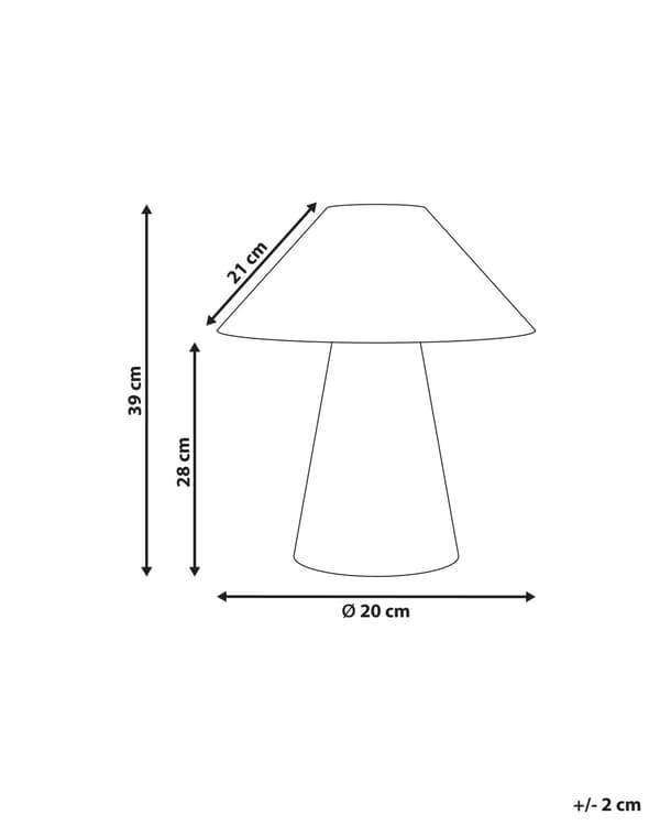Bordlampe Hvit Pappmasjé Leire 39 cm Håndlaget Moderne stil Belysning Nattlampe