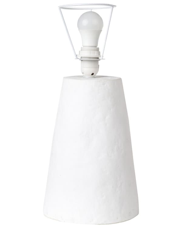 Bordlampe Hvit Pappmasjé Leire 39 cm Håndlaget Moderne stil Belysning Nattlampe