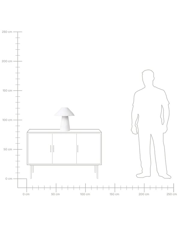 Bordlampe Hvit Pappmasjé Leire 39 cm Håndlaget Moderne stil Belysning Nattlampe