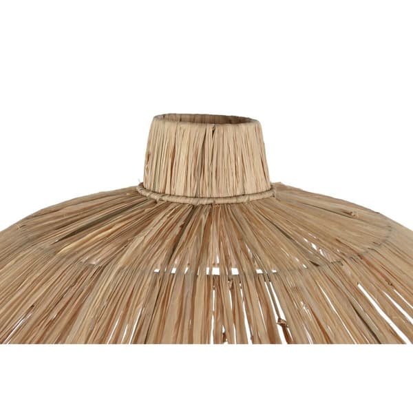 Lampeskærm DKD Home Decor Natur 54 x 54 x 20 cm Metal Raffiabast