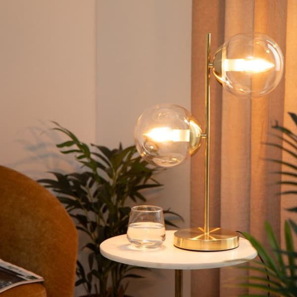 "Lampa 'Samlare' i glas H48cm guld - Guld - Atmosphera inredningsskapare"