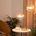 Miniatyrbild 6 av 6: "Lampa 'Samlare' i glas H48cm guld - Guld - Atmosphera inredningsskapare"
