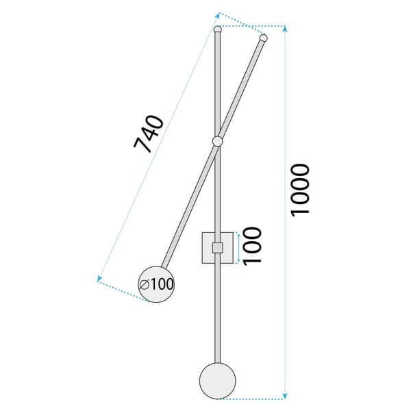 VÄGGLAMPA TOOLIGHT APP1594-2W GOLD