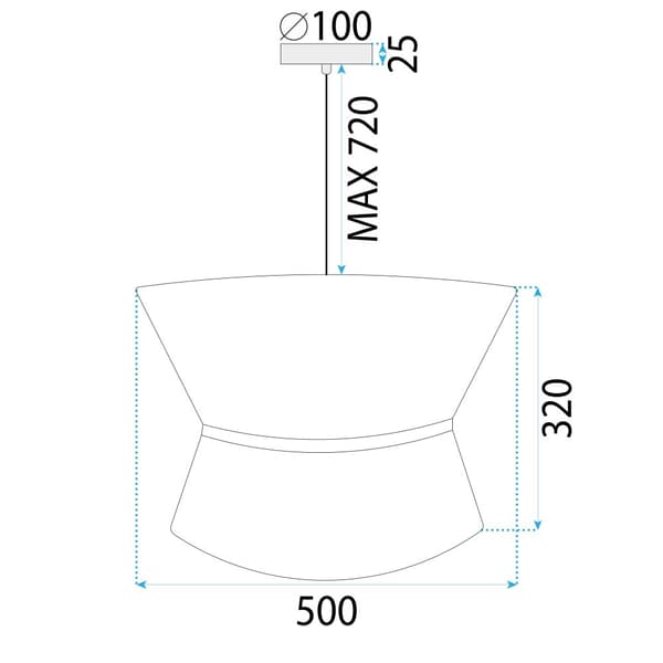 HÆNGENDE LOFTSLAMPE TOOLIGHT APP1503-1CP BLACK