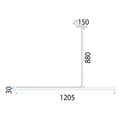 Miniatyrbillede 10 af 10: HÆNGENDE LOFTSLAMPE TOOLIGHT LED APP1659-CP 120CM BLACK
