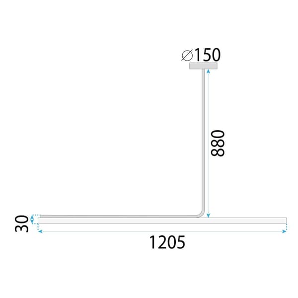 HÆNGENDE LOFTSLAMPE TOOLIGHT LED APP1659-CP 120CM BLACK