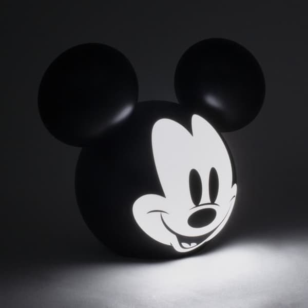 3D Musse Pigg-lampa - Disney - Batteridriven - Svart