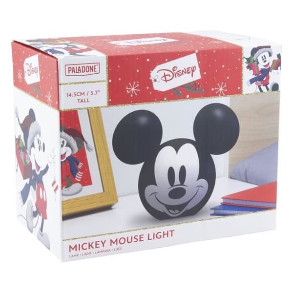 3D Musse Pigg-lampa - Disney - Batteridriven - Svart