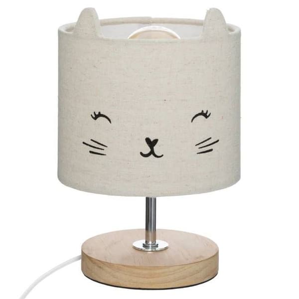 Lampa med kattskärm - Grå - 15 x 13,1 cm