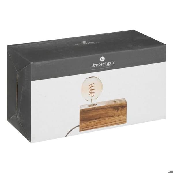 "Tibu" träbaslampa - Beige - Atmosphera inredningsarkitekt