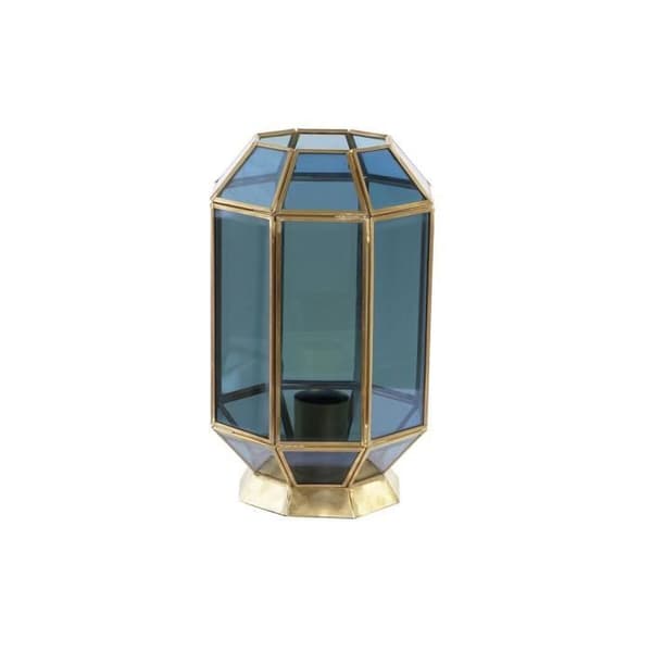 skrivbordslampa blåguld glas 220 v mässing 50 w modern (18 x 19 x 29 cm)
