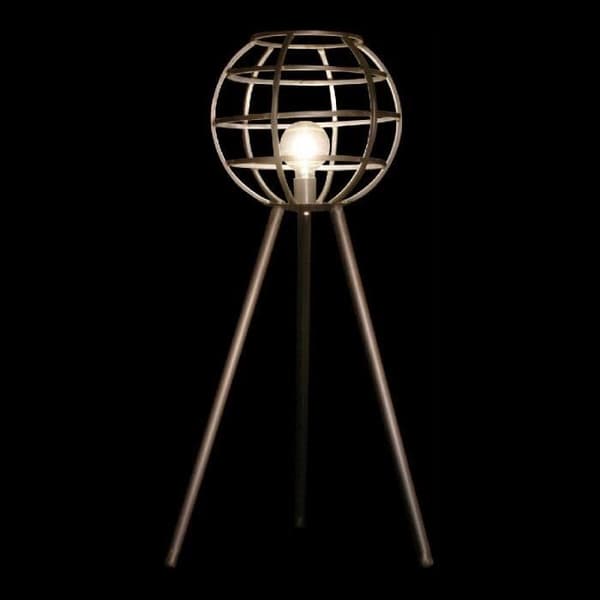 mörkgrå skrivbordslampa i metall (50 x 50 x 98 cm)