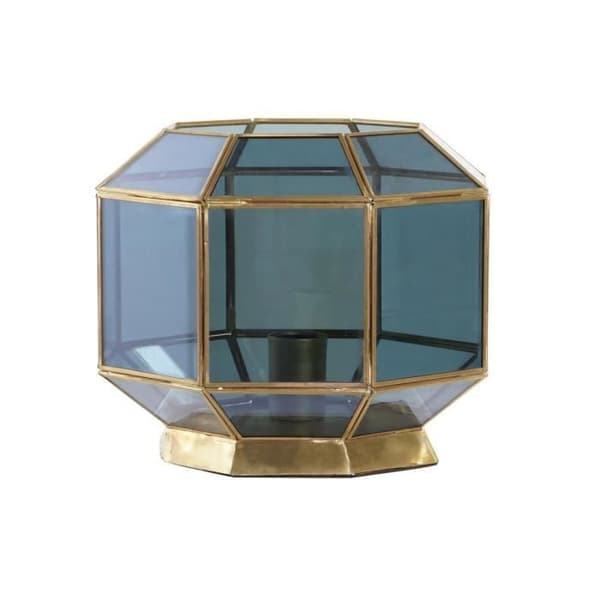 skrivbordslampa blåguld glas 220 v mässing 50 w modern (29 x 29 x 25 cm)