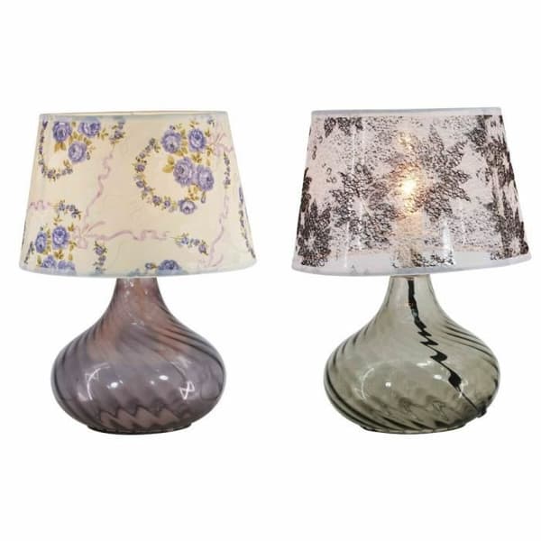 skrivbordslampa 25 x 25 x 33,5 cm flerfärgat glas 220 v 25 w (2 enheter)
