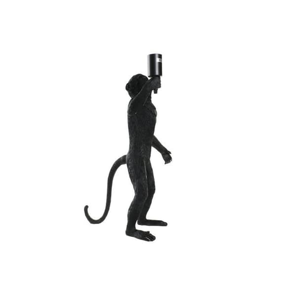 Bordslampa i afrikansk stil vit, svart i harts, bordslampa