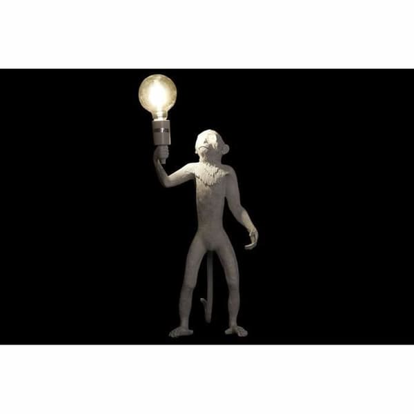 Bordslampa i afrikansk stil vit, svart i harts, bordslampa
