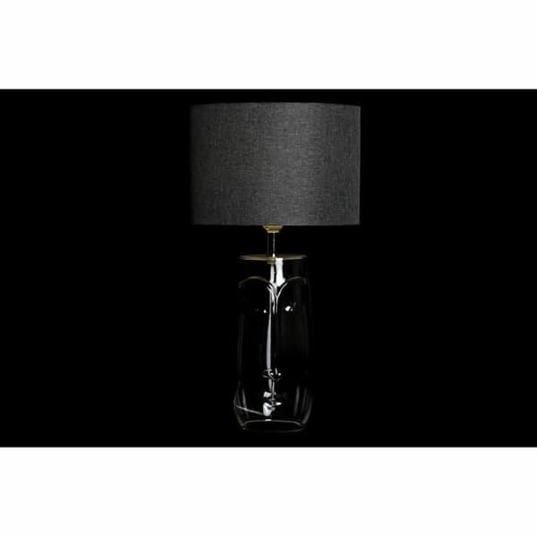Modern skrivbordslampa vit, transparent, ljusgrå i polyester, glas, bordslampa