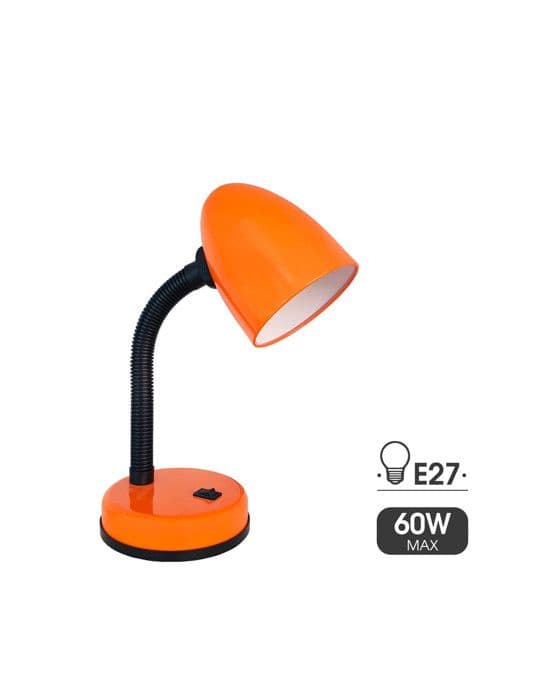 Skrivbordslampa - EDM - Amsterdam - Orange metall - E27 60W - Flexo