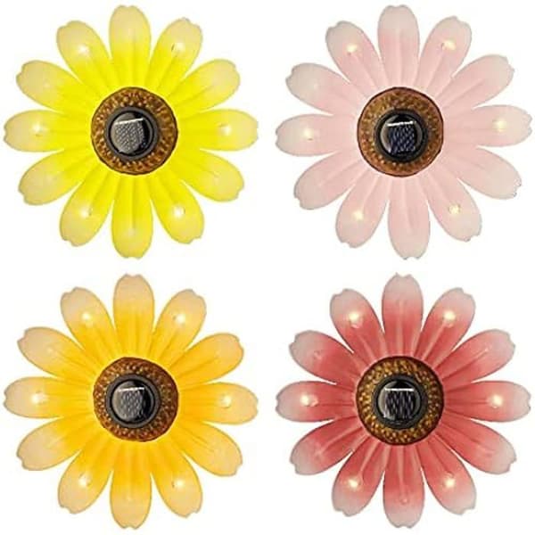 Solblomma - LUMINEO - Ø14 x 4 cm - Integrerad LED - Solenergi - Diverse färger