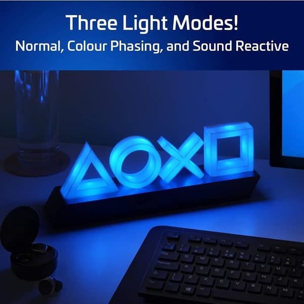 Lampa - PlayStation - PlayStation 5-ikoner - LED - Blå - Modern design