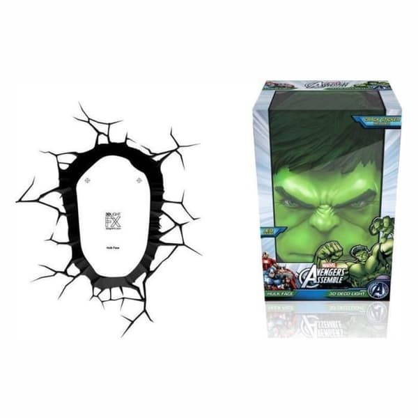 MARVEL - 3D dekorativ lampa - HULK FACE