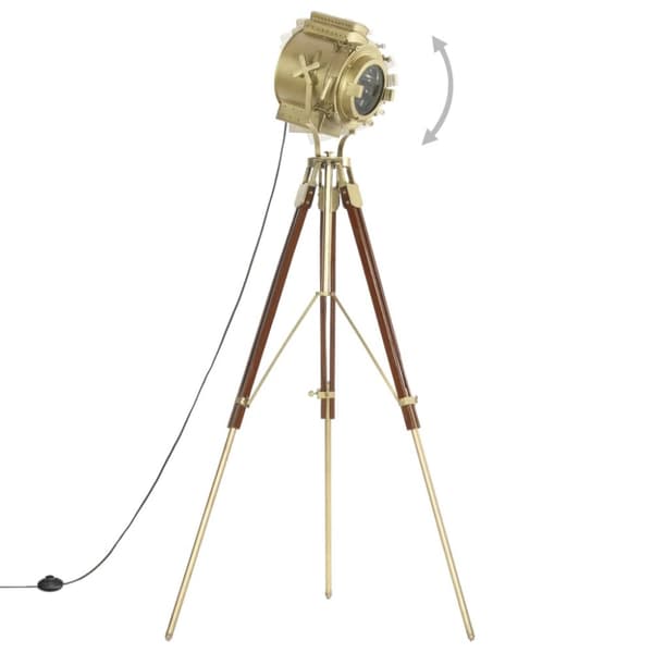 Golvlampa massivt mangoträ 193 cm