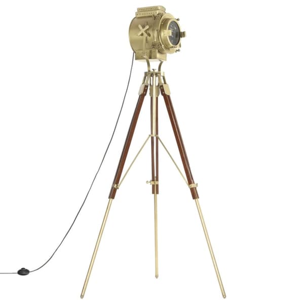 Golvlampa massivt mangoträ 193 cm